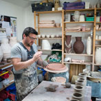 Wayne Clark in his studio 2017